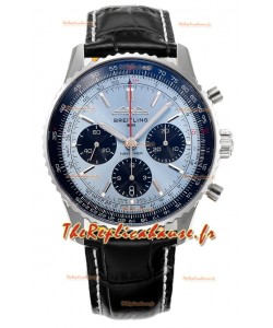 Breitling Navitimer B01 Chronographe 43 Cadran Bleu - Boîtier Acier 904L Réplique Suisse 1:1 
