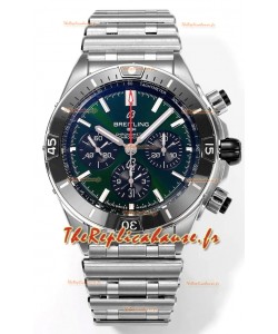 Breitling Chronomat B01 42 Edition Suisse 904L Boîtier Acier Cadran Vert Montre Réplique 1:1 