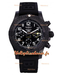 Breitling Avenger Hurricane Chronographe Cadran noir - Revêtement DLC Réplique Montre Suisse 