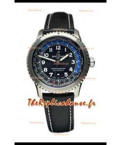 Breitling Navitimer Aviator 8 B35 Unitime Automatic 43 Cadran noir Montre réplique 1:1 suisse 