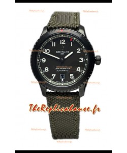 Breitling Navitimer Aviator 8 Automatic 41 Cadran noir Bracelet nylon Montre réplique 1:1 Suisse 