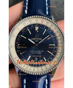 Breitling Navitimer 1 Montre Suisse Réplique Automatique avec Cadran Bleu - Bracelet Cuir 