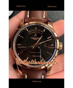 Breitling Transocean Day & Date Montre réplique suisse 1:1 avec cadran noir 
