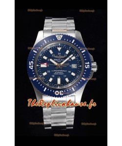 Breitling SuperOcean II 44mm 904L Boîte Acier Réplique Montre Miroir 1:1 en Cadran Bleu 