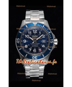 Breitling SuperOcean II 44mm 904L Boîtier Acier Réplique Montre Miroir 1:1 avec Cadran Bleu 