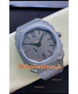 Bvlgari Octo Finissmo Edition 1:1 Réplique Miroir Boîtier en Céramique Sablée