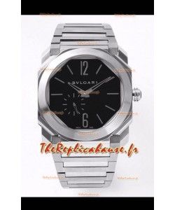 Bvlgari Octo Finissmo Edition 1:1 Miroir Réplique 904L Boîtier Acier Inoxydable Cadran Noir