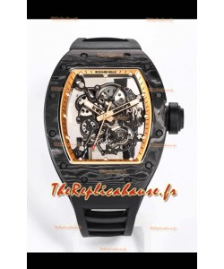 Réplique de Montre Richard Mille RM055 Boîtier Carbone Noir Miroir 1:1 -bracelet Noir
