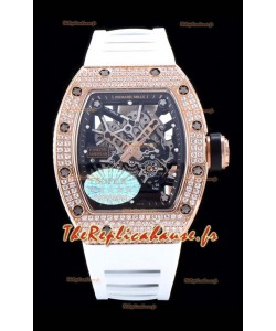 Richard Mille RM035 AMERICAS Réplique Montres en or rose 18 carats, bracelet blanc