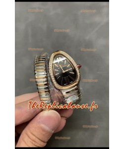 Bvlgari Serpenti Edition Montre à boîtier bicolore avec lunette en diamants qualité miroir 1:1