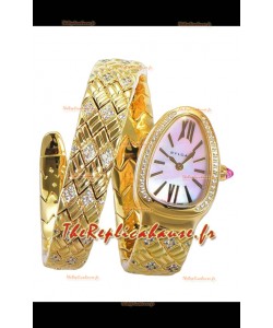 Bvlgari Serpenti Edition Montre en or jaune avec cadran MOP Qualité 1:1