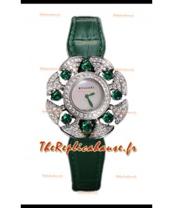 Bvlgari Divas's Dream Edition Montre en acier - Lunette pavée de diamants Réplique Suisse