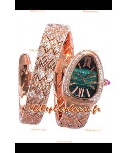 Bvlgari Serpenti Edition Montre boîtier or rose cadran vert qualité 1:1