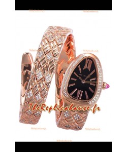 Bvlgari Serpenti Edition Montre boîtier or rose cadran noir qualité 1:1