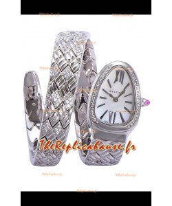 Bvlgari Serpenti Edition Montre en acier avec cadran blanc en qualité 1:1