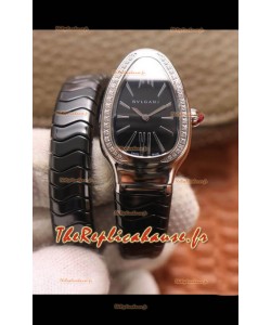Montre Bvlgari Serpenti Edition Céramique noire Réplique en qualité miroir 1:1 