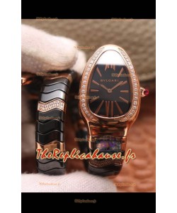 Montre Bvlgari Serpenti Edition Céramique noire Réplique en qualité miroir 1:1 