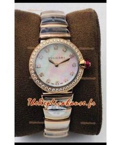 Bvlgari LVCEA Edition Montre en acier or rose bicolore - Réplique Miroir 1:1