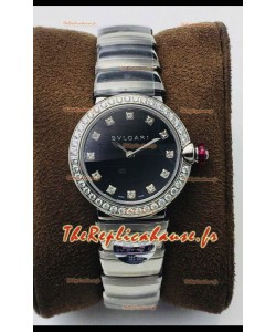 Bvlgari LVCEA Edition Montre en acier inoxydable cadran noir - Réplique Miroir 1:1 