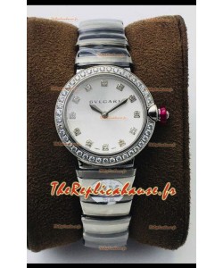 Bvlgari LVCEA Edition Montre en acier inoxydable cadran blanc - Réplique Miroir 1:1 