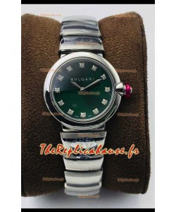 Bvlgari LVCEA Edition Montre en acier inoxydable cadran vert - Réplique Miroir 1:1