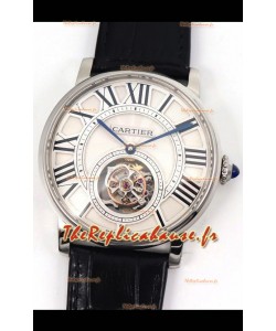 Rotonde de Cartier Flying Tourbillon Réplique Suisse en acier