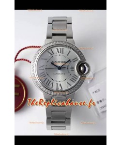 Ballon De Cartier Swiss Automatique 1:1 Qualité Miroir 33MM dans un boîtier en acier