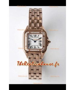 Cartier PANTHERE Edition 22MM 1:1 Montre réplique miroir suisse cadran blanc - lunette diamants