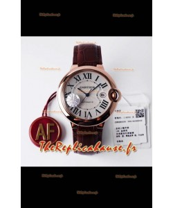 Ballon De Cartier Suisse Automatique 1:1 Qualité Miroir 42MM en Or Rose 