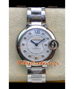 Ballon De Cartier Swiss Automatic Qualité Miroir 1:1 33MM en Acier 