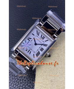 Cartier Tank Solo Montre suisse à quartz avec boîtier en acier inoxydable - Réplique Miroir 1:1 de 25,5 mm de large
