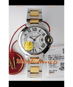 Ballon De Cartier Automatique Suisse Qualité Miroir 1:1 33MM en Boîtier Or Jaune 2 tons
