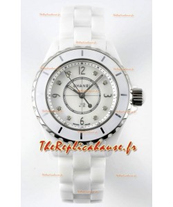 Chanel J12 Ladies Montre à boîtier en céramique blanche Réplique de montre Miroir 1:1 
