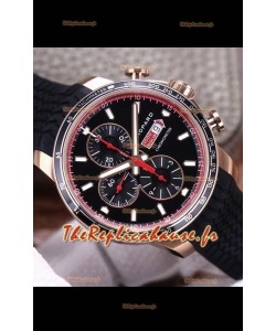 Chopard Classic Racing Chronograph Réplique Qualité Miroir 1:1 en Boîtier Or Rose - Cadran Noir 