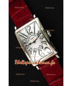Montre Franck Muller Long Island Montre femme avec mouvement suisse à quartz Bracelet rouge Réplique 