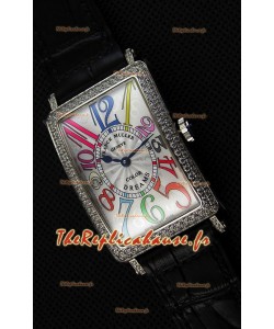 Franck Muller Long Island Color Dreams Montre réplique suisse pour dames — Bracelet noir