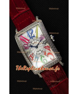 Franck Muller Long Island Color Dreams Montre réplique suisse pour dames — Bracelet rouge