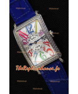 Franck Muller Long Island Color Dreams Montre réplique suisse pour dames — Bracelet bleu