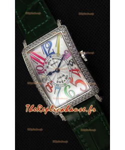 Franck Muller Long Island Color Dreams Montre réplique suisse pour dames — Bracelet vert