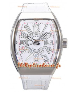 Franck Muller Vanguard Yachting V45 Boîtier acier inoxydable Bracelet caoutchouc Réplique Montre Suisse 