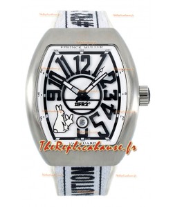Franck Muller « Fr2nck » Vanguard Rabbit Edition Réplique Montre Suisse en Boîtier Acier