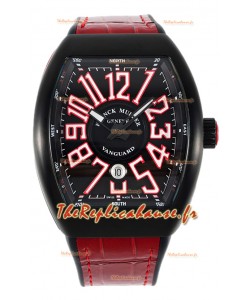 Franck Muller Vanguard en boîtier DLC cadran noir réplique montre suisses