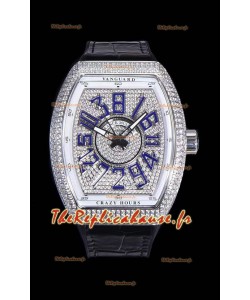 Montre Franck Muller Vanguard Crazy Hours Edition Réplique Suisse - Chiffres bleus