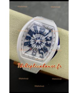 Franck Muller Vanguard Yachting Céramique blanche Montre réplique 1:1 miroir Suisse