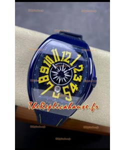 Franck Muller Vanguard Yachting Céramique Bleue Montre Réplique miroir 1:1 Suisse