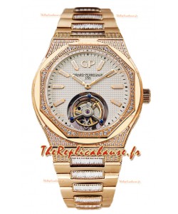 Girard Perregaux Laureato Tourbillon Montre réplique 1:1 suisse Boîtier or rose 