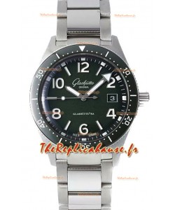Glashütte SeaQ Divers Edition Cadran vert Montre Suisse Réplique 1:1 Superclone 