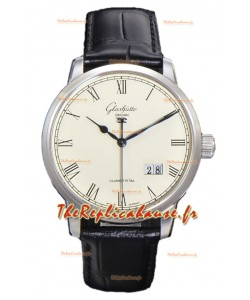 Glashütte Senator Excellence Panorama Date Acier inoxydable 1:1 Montre réplique 1:1