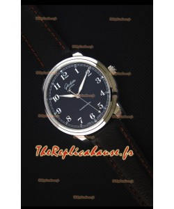 Glashuette Senator Excellence, Cadran Noir-Boîtier en Acier, Montre Réplique Suisse 