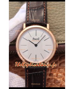 Montre Piaget Altiplano G0A31114 1:1 Réplique Suisse en or rose, cadran blanc 